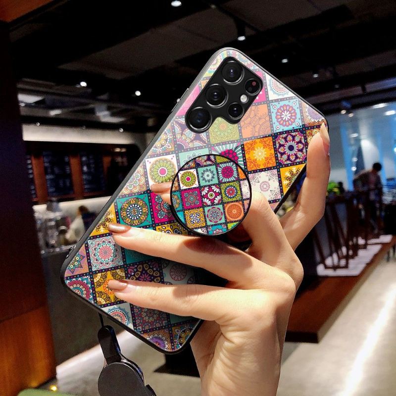 Hülle Für Samsung Galaxy S22 Ultra 5G Mandala-kaleidoskop Mit Ständer