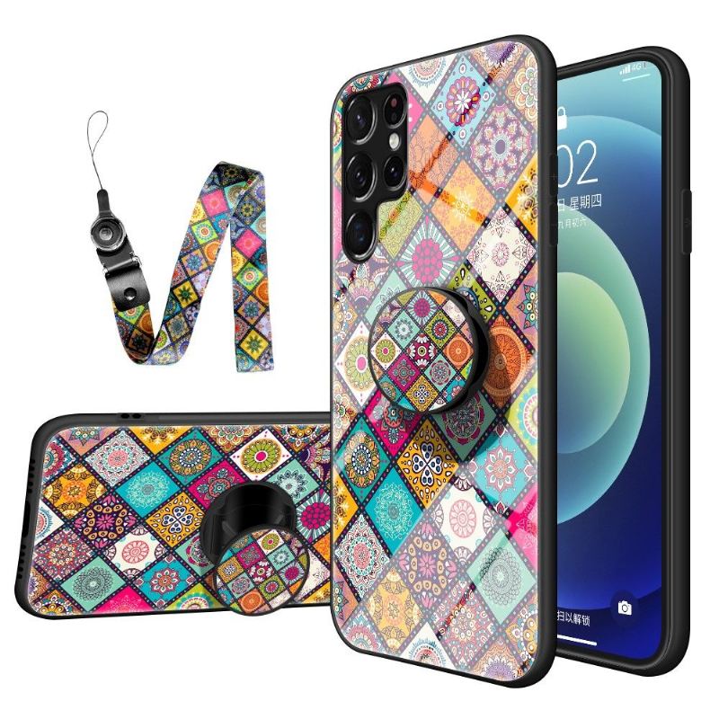 Hülle Für Samsung Galaxy S22 Ultra 5G Mandala-kaleidoskop Mit Ständer