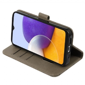 Lederhüllen Für Samsung Galaxy S22 Ultra 5G Flip Case Gitterpatte In Lederoptik