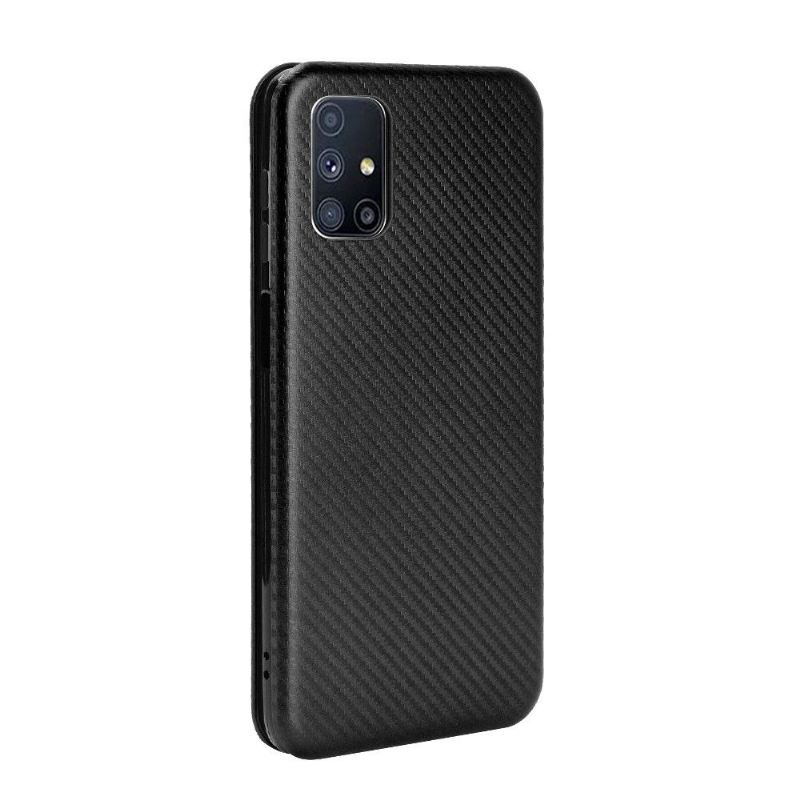 Flip Case Für Samsung Galaxy M51 Kunstleder Im Kohlefaser-stil