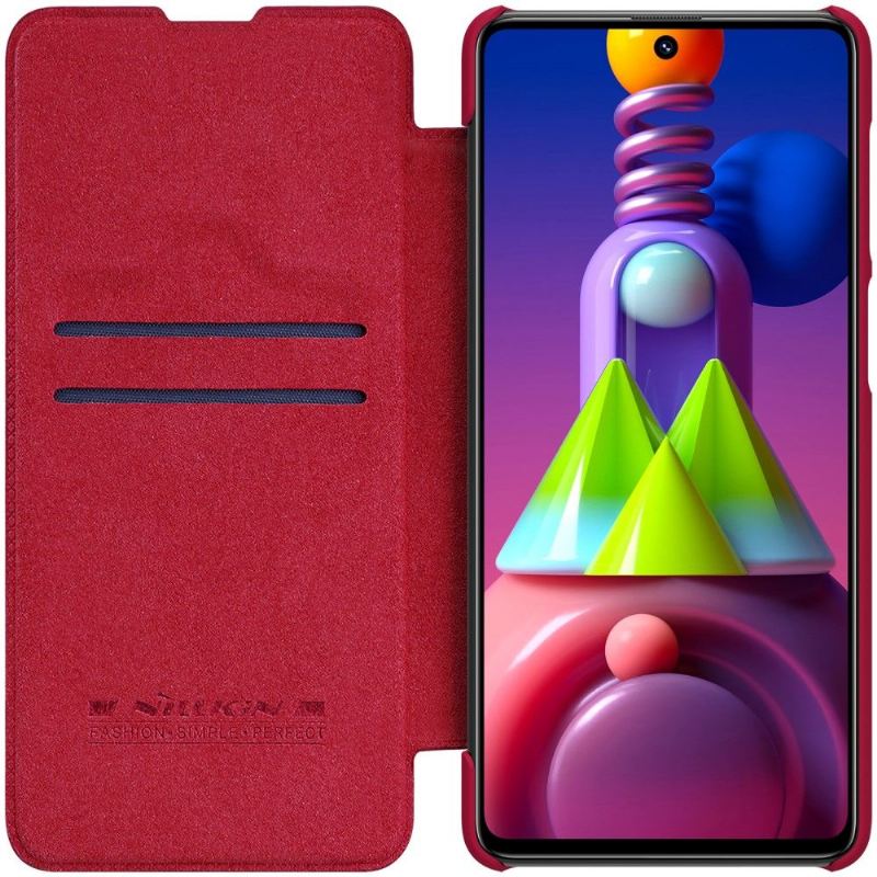 Flip Case Für Samsung Galaxy M51 Ledereffekt Der Qin-serie