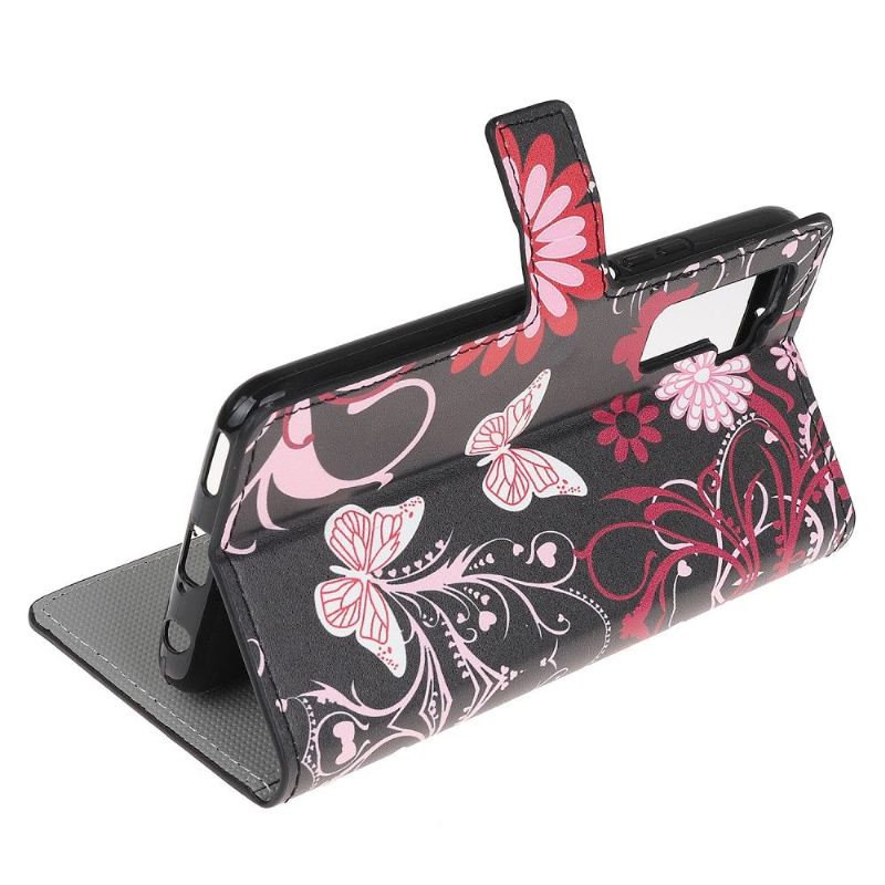 Case Für Huawei P40 Lite 5G Anti-Sturz Schmetterlinge Und Blumen