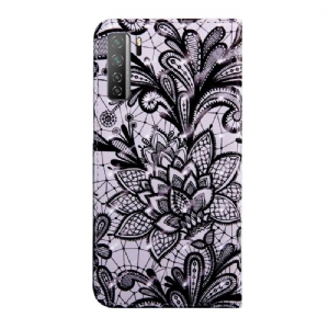 Flip Case Für Huawei P40 Lite 5G Spitzenblume