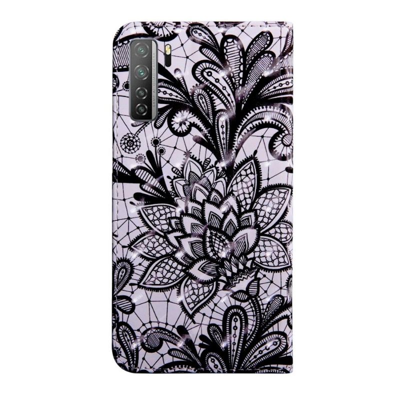 Flip Case Für Huawei P40 Lite 5G Spitzenblume