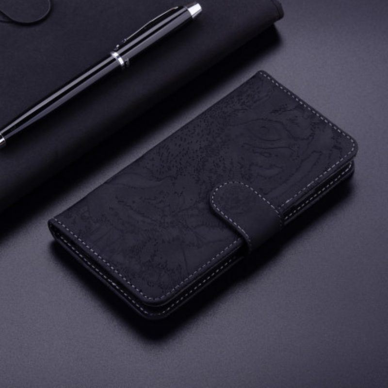 Flip Case Für Huawei P50 Tiger-gesichtsdruck