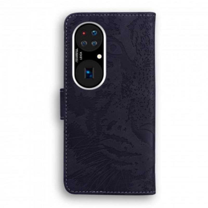 Flip Case Für Huawei P50 Tiger-gesichtsdruck