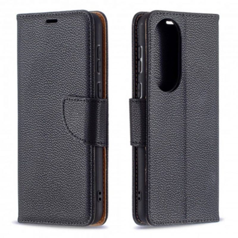 Lederhüllen Für Huawei P50 Flip Case Lychee Rabat Oblique