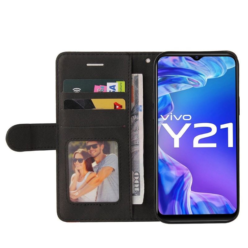 Flip Case Für Vivo Y21 / Y21s / Y33s Bicolor Künstlerisch