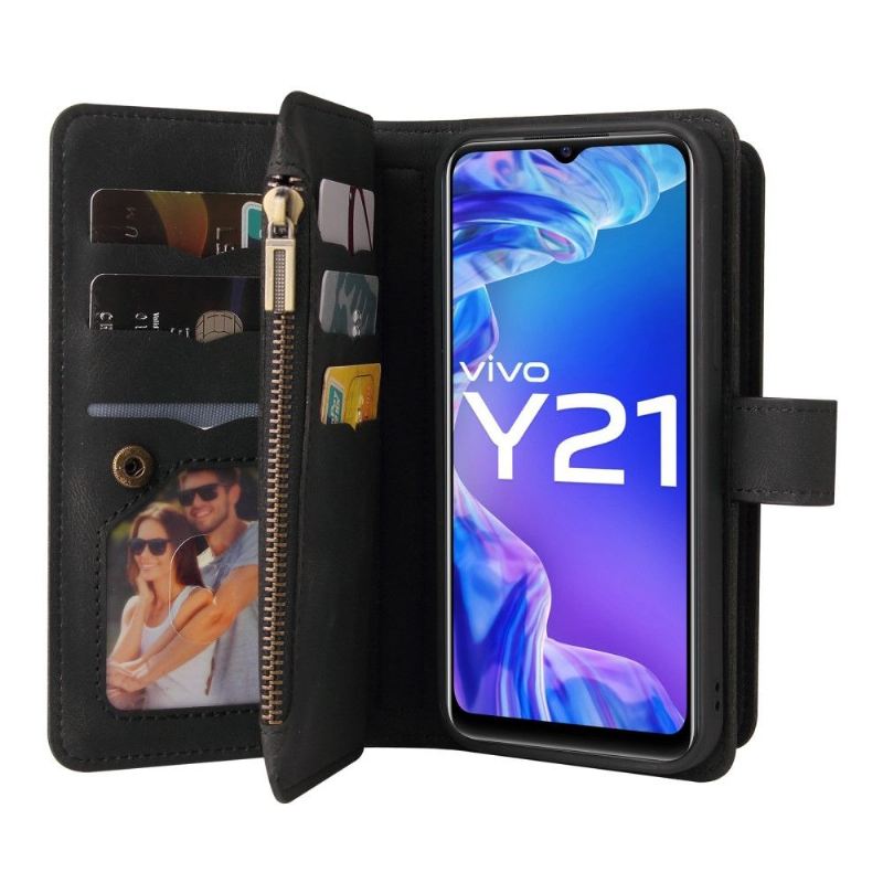 Flip Case Für Vivo Y21 / Y21s / Y33s Brieftasche Mit Kordel