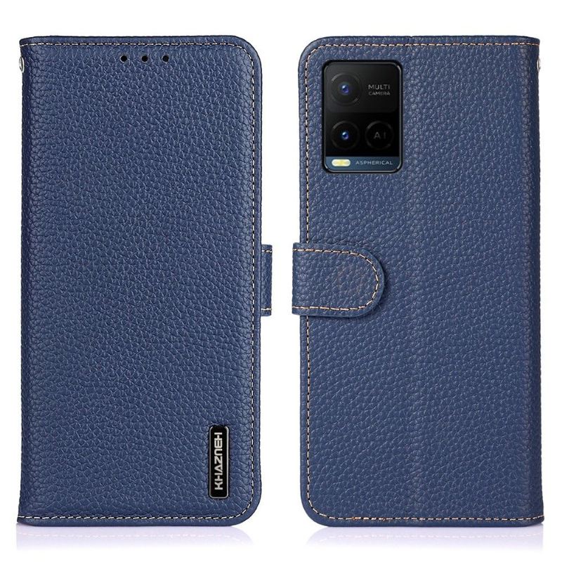 Flip Case Für Vivo Y21 / Y21s / Y33s Khazneh Genarbtes Leder