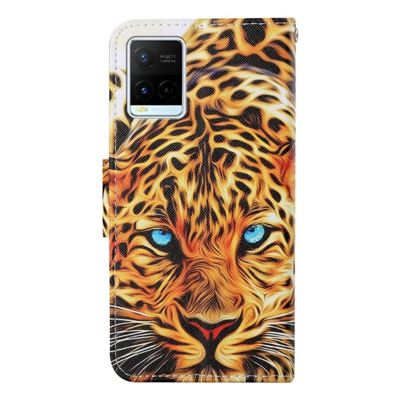 Flip Case Für Vivo Y21 / Y21s / Y33s Künstlerischer Leopard