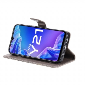 Flip Case Für Vivo Y21 / Y21s / Y33s Unterstützungsfunktion Schmetterlinge