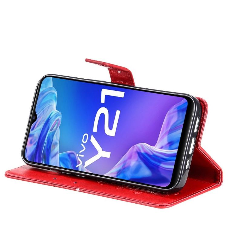 Flip Case Für Vivo Y21 / Y21s / Y33s Unterstützungsfunktion Schmetterlinge