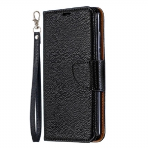 Case Für Huawei P30 Lite Schutzhülle Flip Case Folio Mit Riemen In Genarbter Lederoptik