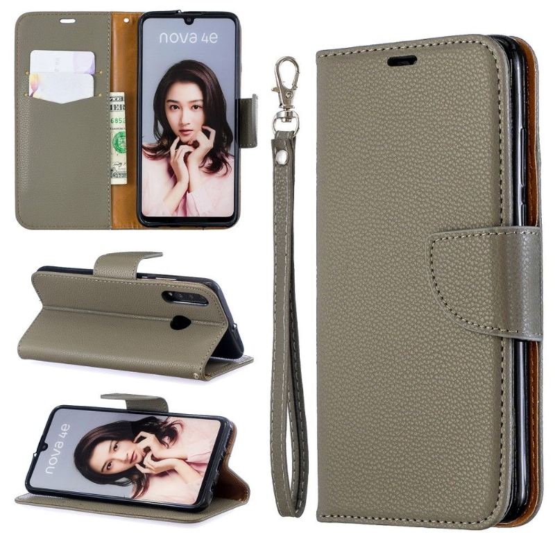 Case Für Huawei P30 Lite Schutzhülle Flip Case Folio Mit Riemen In Genarbter Lederoptik