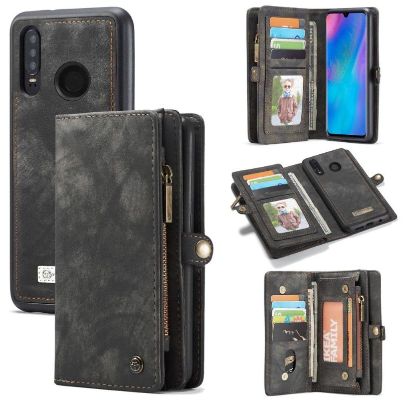 Hülle Flip Case Für Huawei P30 Lite Brieftasche Mit Abnehmbarer Schale