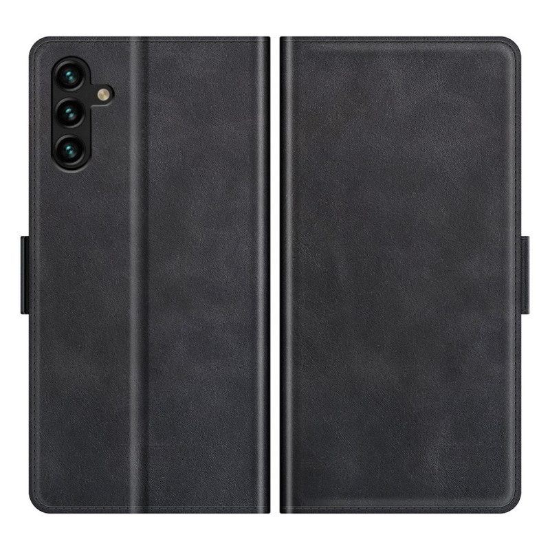 Flip Case Für Samsung Galaxy A13 5G / A04s Designer-ledereffekt