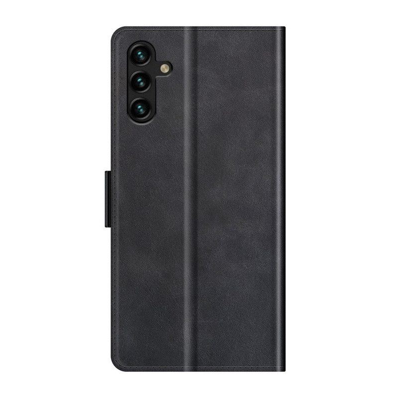 Flip Case Für Samsung Galaxy A13 5G / A04s Designer-ledereffekt