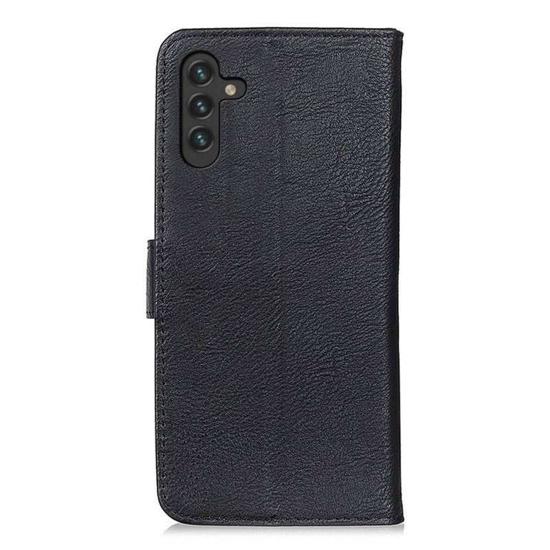 Flip Case Für Samsung Galaxy A13 5G / A04s Kunstleder Khazneh