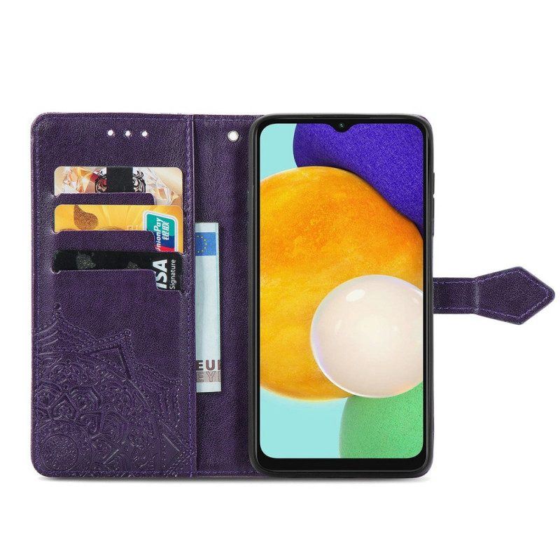 Flip Case Für Samsung Galaxy A13 5G / A04s Mandala-mittelalter