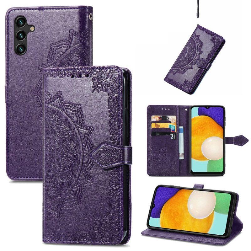 Flip Case Für Samsung Galaxy A13 5G / A04s Mandala-mittelalter