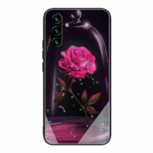 Handyhülle Für Samsung Galaxy A13 5G / A04s Magisches Rosa Gehärtetes Glas