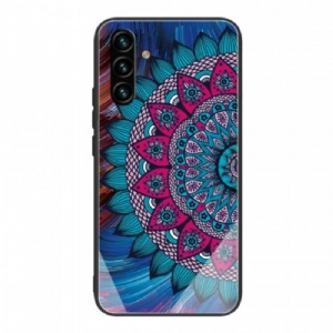 Handyhülle Für Samsung Galaxy A13 5G / A04s Mandala-gehärtetes Glas