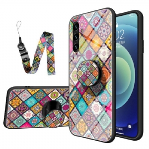 Handyhülle Für Samsung Galaxy A13 5G / A04s Patchwork-magnethalter