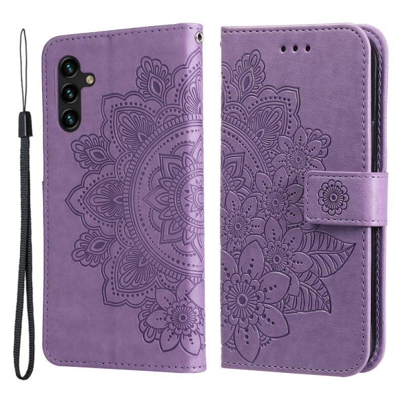 Lederhüllen Für Samsung Galaxy A13 5G / A04s Blumen-mandala