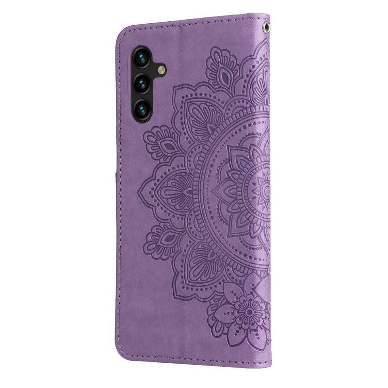 Lederhüllen Für Samsung Galaxy A13 5G / A04s Blumen-mandala