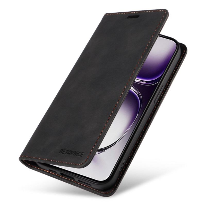 Flip Case Oppo Reno 12 5g Betopnice Rfid-blockierung In Wildlederoptik