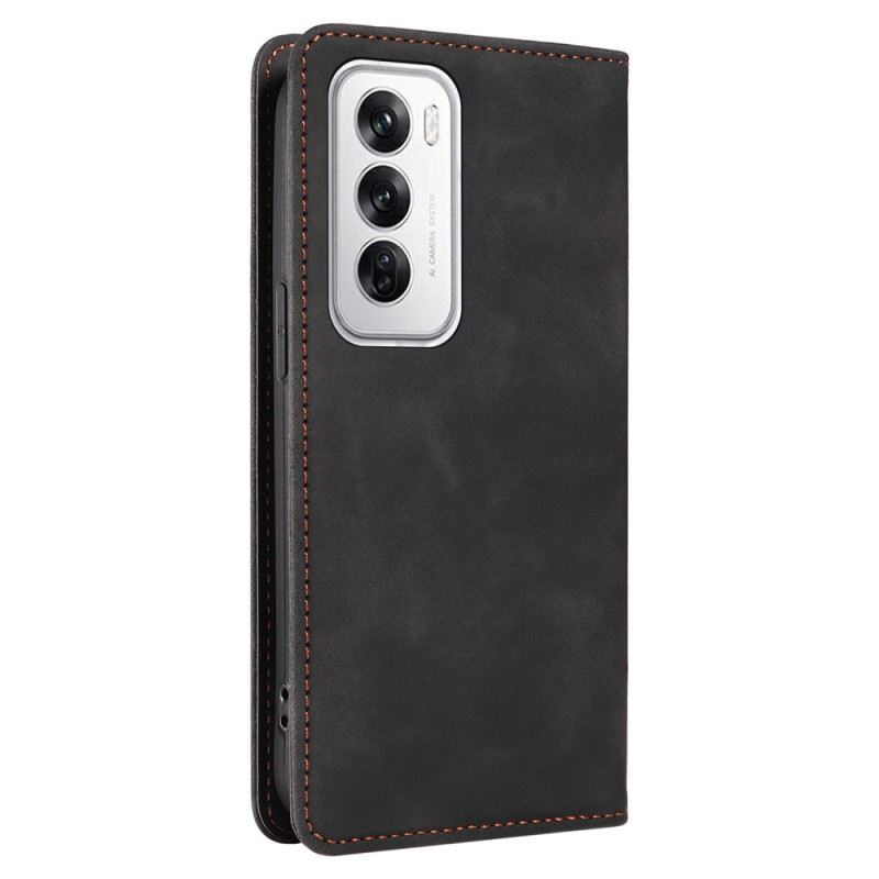 Flip Case Oppo Reno 12 5g Betopnice Rfid-blockierung In Wildlederoptik