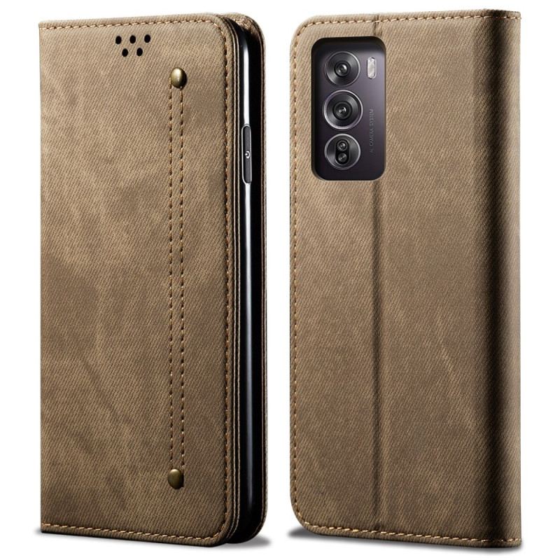 Flip Case Oppo Reno 12 5g Jeansstoff