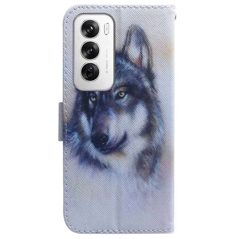 Lederhüllen Oppo Reno 12 5g Wolf Acolor