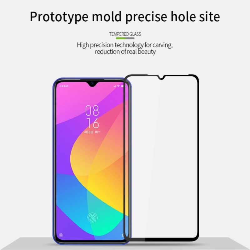 Xiaomi Mi A3 - Displayschutzfolie Aus Gehärtetem Glas In Voller Größe - Schwarz