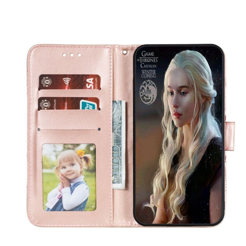 Flip Case Für Huawei P40 Pro+ Mandala-kartenhalter – Roségold