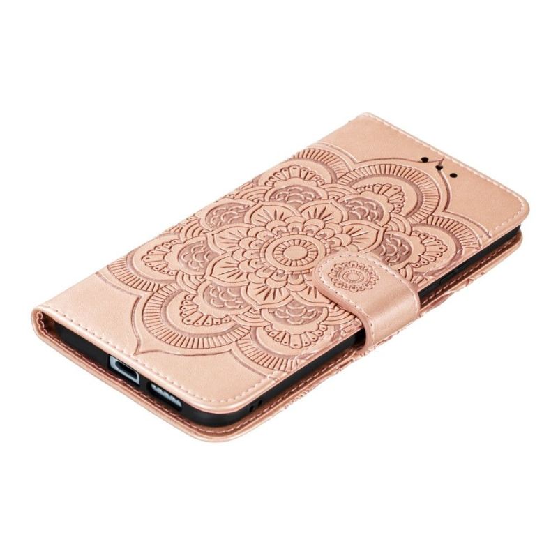 Flip Case Für Huawei P40 Pro+ Mandala-kartenhalter – Roségold