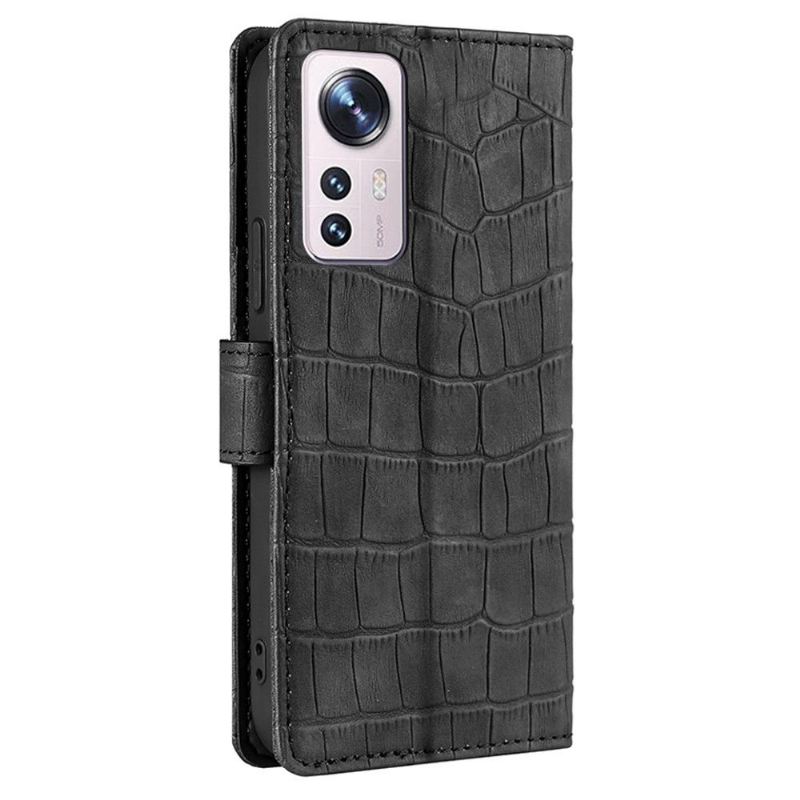 Flip Case Für Xiaomi 12 Pro Ana Krokodillederimitat