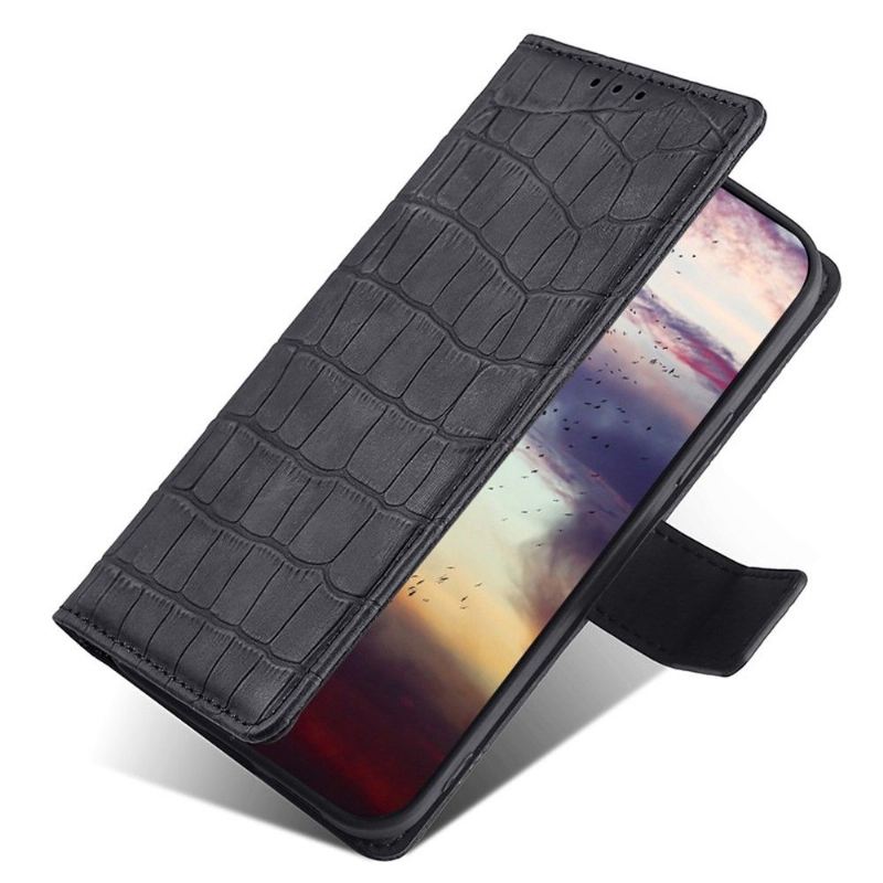 Flip Case Für Xiaomi 12 Pro Ana Krokodillederimitat