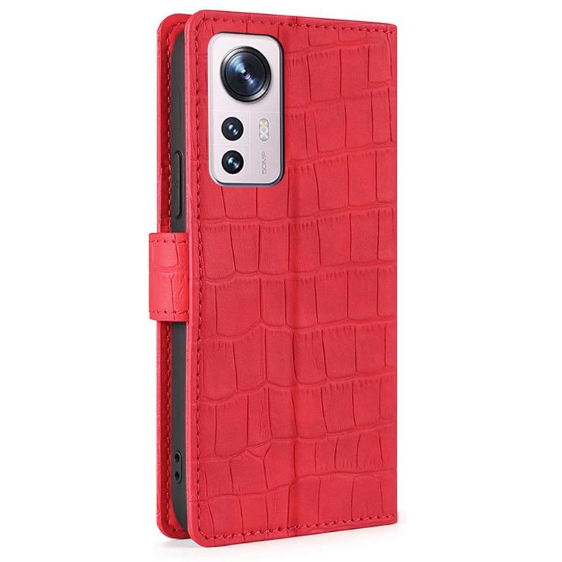 Flip Case Für Xiaomi 12 Pro Ana Krokodillederimitat