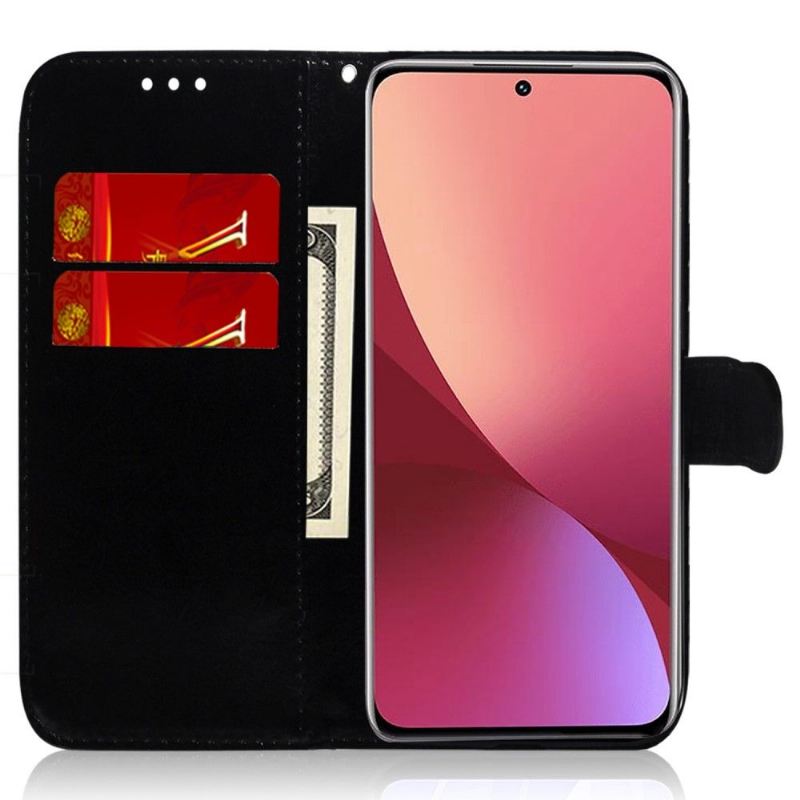 Flip Case Für Xiaomi 12 Pro Holografische Blumen