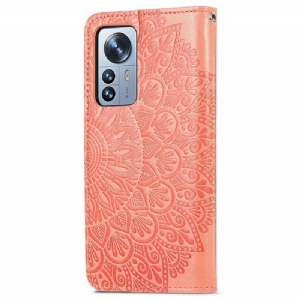 Flip Case Für Xiaomi 12 Pro Mandala-blatt