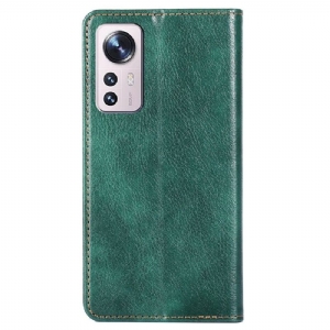 Handyhülle Für Xiaomi 12 Pro Flip Case Reines Kunstleder