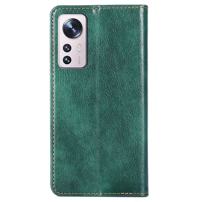 Handyhülle Für Xiaomi 12 Pro Flip Case Reines Kunstleder