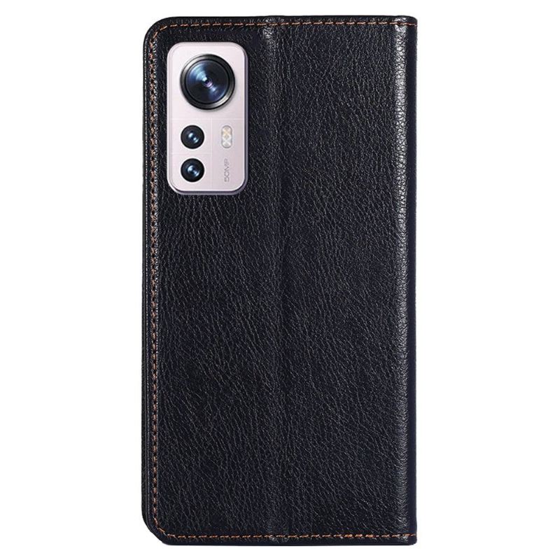 Handyhülle Für Xiaomi 12 Pro Flip Case Reines Kunstleder