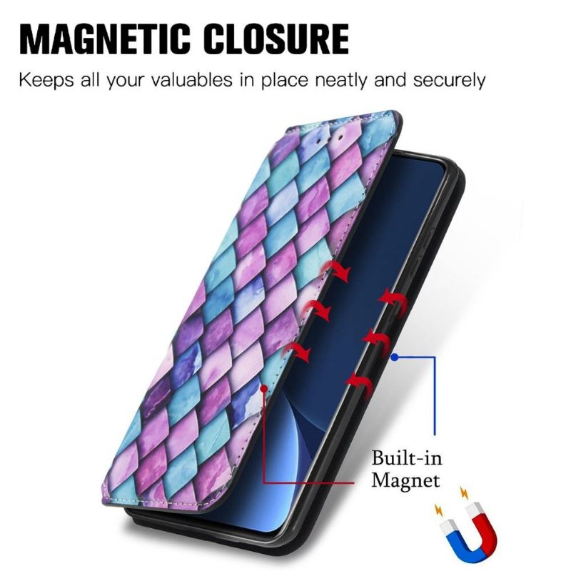 Lederhüllen Für Xiaomi 12 Pro Flip Case Flip Flap In Schildpattfarbe