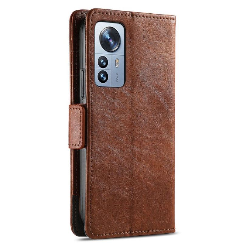 Lederhüllen Für Xiaomi 12 Pro Flip Case Geschäft Umdrehen