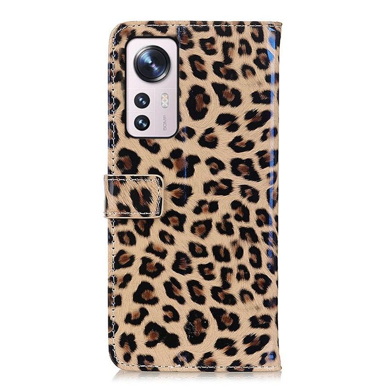 Lederhüllen Für Xiaomi 12 Pro Schutzhülle Kunstleder Im Leoparden-stil