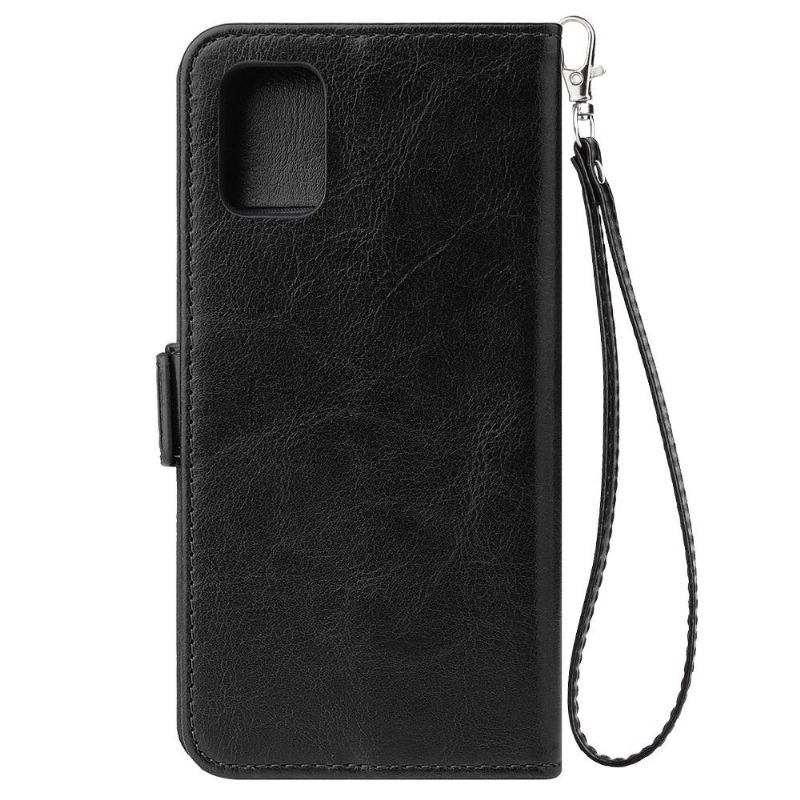 Case Für Samsung Galaxy A51 Flip Case Ledereffekt Mit Riemen