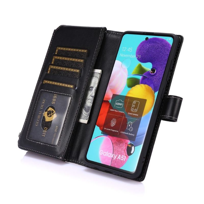 Flip Case Für Samsung Galaxy A51 Multi-compartment-unterstützung